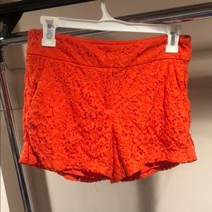 Orange Lace NY&C Shorts
